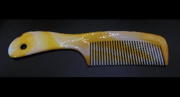 Grote handvat kam geel