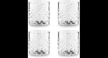 vtwonen Waterglazen Dots - Glazen - Set van 4 Drinkglazen - Servies - 300 ml