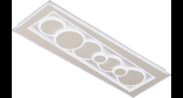 Fischer & Honsel - Plafondlamp Ratio - 1x LED 42 W (incl.) - Wit Metaal met Wit Acryl Accenten