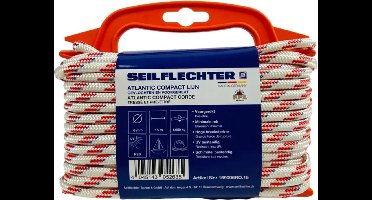 Seilflechter - Atlantic Compact Lijn - Wit/Rood - 6mm - Op Haspel - Maat: 5M