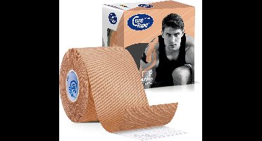 CureTape® Sports - Kinesiotape - Beige - 25% extra kleefkracht - 5 cm x 5 m - cure tape extra strong - fysiotape - kinesiologie tape - elastische viscose met extra kleefkracht - geschikt voor sport