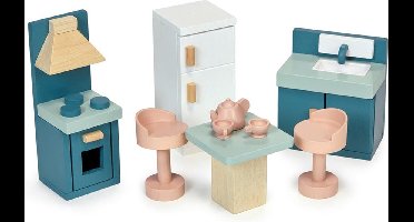 Mentari houten keuken speelgoed set - poppenhuis accessoires.