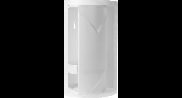 Draaibare hoekkast voor badkamer - wit