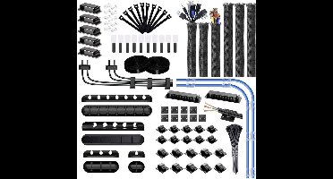 Quadrios 23CA257 Kabelhouderassortiment 23CA257 Bundel-Ø (bereik) 1 tot 40 mm Zwart 184 onderdelen