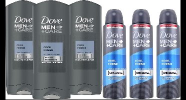 Dove Men + Care Cool Fresh SET - Douchegel + Deo Spray - 3 + 3