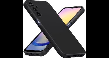 Hoesje geschikt voor Samsung Galaxy A24 hoesje Siliconen cover Zwart soft backcover