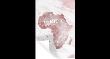 Muurstickers - Sticker Folie - Kaart - Afrika - Waterverf - Kompas - 20x30 cm - Plakfolie - Muurstickers Kinderkamer - Zelfklevend Behang - Zelfklevend behangpapier - Stickerfolie