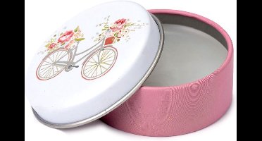 Julie Dodsworth Roze Bloemig Design Lipbalsem in blik Peppermint