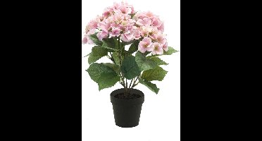 Emerald - Kunstplant in pot Hortensia roze 40cm - Kunstplant voor binnen