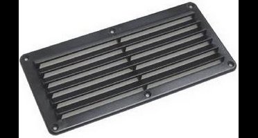 BREG Ventilatierooster – Rechthoekig Kunststof Rooster 140x125mm – Zwart - 1 Stuk