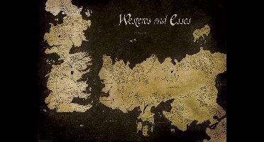 Pyramid Poster - Game Thrones Westeros And Essos Antique Map - 60 X 80 Cm - Multicolor