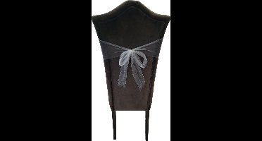 Tule stof op rol - 3x - grijs - 15cm x 9meter - Organza/mesh decoratie stoffen
