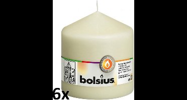 Bolsius - Stompkaarsen 10/10 - Ivoor - 6 stuks