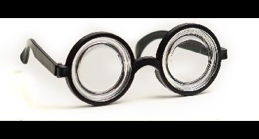 Partychimp Nerdbril Dikke Glazen Voor Bij Carnavalskleding Heren Carnavalskleding Dames Carnaval Accessoires Carnaval- Zwart - One-size