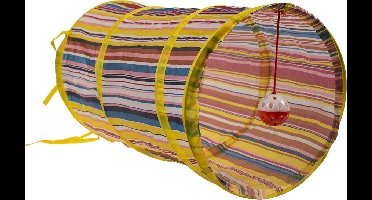 Duvoplus - Speelgoed Voor Dieren - Kat - Speeltunnel 55cm Geel - 1st