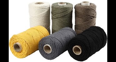 Creativ Company Macramékoord 2 mm Set 6x198 m Multi