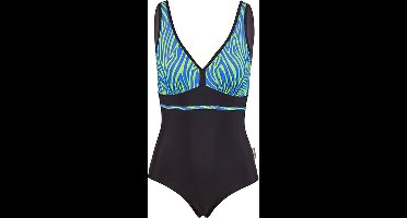 BECO zebra vibes badpak - C-cup - blauw/groen - maat 46