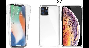 Ntech hoesje 360° Hoesje 2 in 1 Case - Geschikt voor iPhone 11 Pro Max Transparant