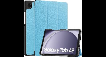 Ntech Tablet Hoes Geschikt voor Samsung Galaxy Tab A9 / Galaxy Tab A11 8.7 inch hoes Trifold Bookcase - Licht Blauw
