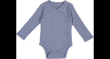 Little Dutch Rib Blue - Jongens & Meisjes - Romper overslag lange mouw - Maat 74/80