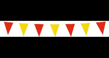 Mini Vlaggenlijn Rood / Geel 3 meter - Verjaardag Feest Party Festival Poolparty Decoratie