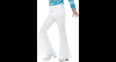 Smiffys - Flared Kostuum broek - XL - Wit
