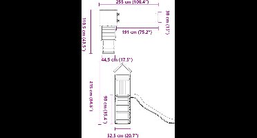 vidaXL Speelhuis massief douglashout