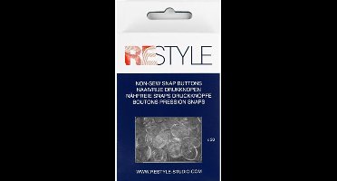 Naaivrije plastic drukknopen 12,4 mm, 30 stuks transparant