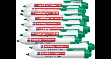 Retract 11 Permanent Marker Green (10) - Green