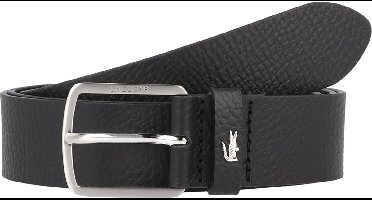 LACOSTE Leren riem Elegance Grained Leather Belt W110 Noir zwart
