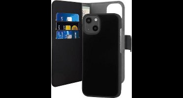 Puro, Hoesje geschikt voor iPhone 13 Mini - 2-in-1 Folio met Magnetische Backcover & Kaarthouder, Zwart