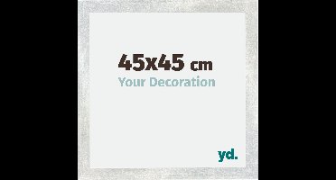 Your Decoration - Fotolijst 45x45 cm - MDF - Zilver Glanzend Vintage - Mura