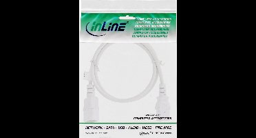 C13 - C14 stroomkabel voor UPS/PDU - 3x 0,75mm / wit - 0,30 meter