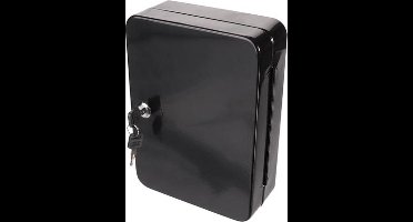 Perel Sleutelkast met cilinderslot, 48 haken, inclusief 2 sleutels, zwart