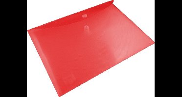 EXXO-HFP #92446 - A5 Documentenmap - Landschap model - Drukknop sluiting - Rood - 10 stuks (1 pak @ 10 stuks)