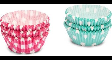 Patisse Cupcakevormen 5 Cm Papier Roze/mint 200 Stuks