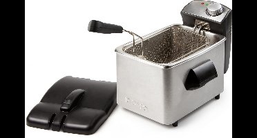 Domo DO458FR Friteuse - 4 Liter - Frituurpan - Koude Zone - 3000W - Inox