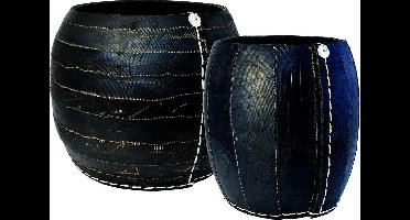 Tade set van 2 zebra manden zonder hengsel