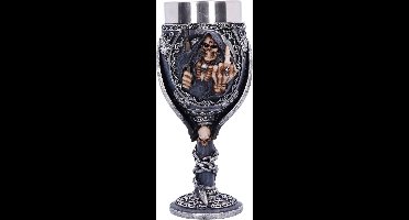 Nemesis Now - Curse Goblet - Skelet met Middelvinger kelk - 20cm - uitneembaar roestvrijstalen inzetstuk