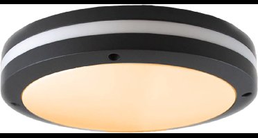 LED Plafondlamp | 2 x E27 fitting | IP44 | Zwart