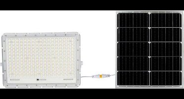 V-TAC VT-240W-W Solar Schijnwerper - IP65 Waterdicht - Wit - 30W - 2600 Lumen - 6400K