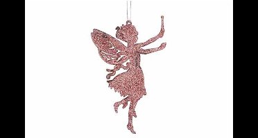 Hanger Elf Glitter Roze 9xh14cm Kunststo F