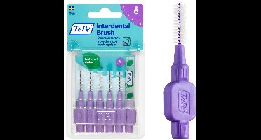 TePe Interdentale Borsteltjes 1,1 mm - Paars - 6 Stuks - Voor Tussenruimtes