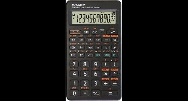 Sharp wetenschappelijke rekenmachine - EL501TWH - zwart - 2x LR54 batterij - SH-EL501TWH