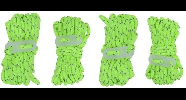 ProPlus Scheerlijn - Glow in The Dark Scheerlijnspanners - Ø 4mm x 4 meter - 4 stuks