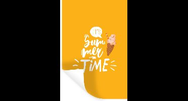 Muurstickers - Sticker Folie - Geel - IJs - Roze - 20x30 cm - Plakfolie - Muurstickers Kinderkamer - Zelfklevend Behang - Zelfklevend behangpapier - Stickerfolie