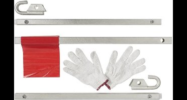 ProPlus Sleepstang set - 2 ton - 180 cm - zilver - opbreekbaar in drie delen