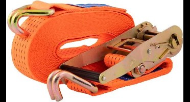 Topgear Spanband Set + Ratel - 9 meter - Oranje - 5 ton Capaciteit
