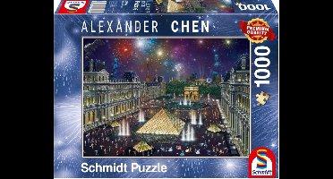 Vuurwerk bij het Louvre, 1000 stukjes Puzzel