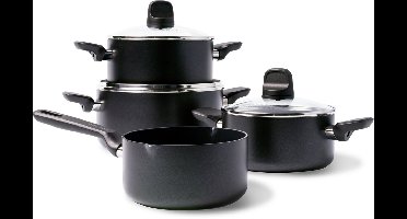 GreenPan Memphis 7-delige keramische anti-aanbak kookpannenset - inductie pannenset - inductie kookpan - 16,18,20 en 24cm - ovenbestendig tot 160°C - vaatwasserbestendig - koelgrepen - met deksels - PFAS-vrij